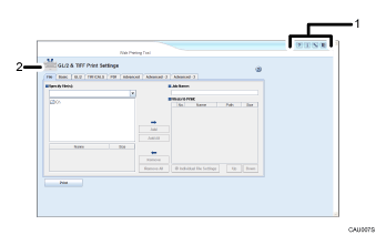 Application screen illustration numbered callout illustration