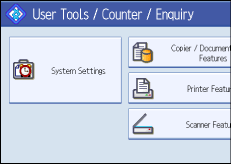 Operation panel screen illustration