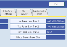 Operation panel screen illustration