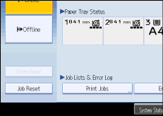 Operation panel screen illustration