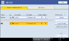 Operation panel screen illustration
