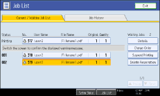 Operation panel screen illustration