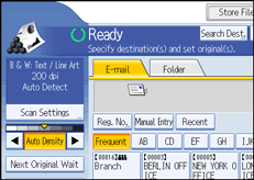 Operation panel screen illustration 