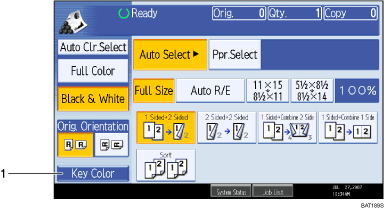 Operation panel screen illustration numbered callout illustration