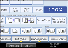 Operation panel screen illustration