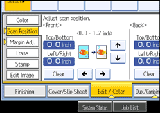 Operation panel screen illustration