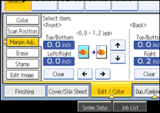 Operation panel screen illustration