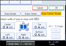 Operation panel screen illustration
