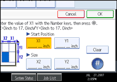 Operation panel screen illustration
