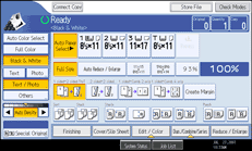 Operation panel screen illustration