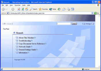 Web browser screen illustration