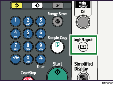 Login/Logout key illustration