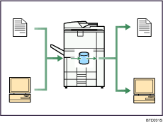 Illustration of utilizing stored documents