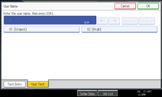Operation panel screen illustration
