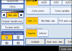 Ilustración de la pantalla panel de mandos