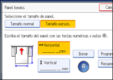 Ilustración de la pantalla panel de mandos