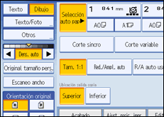 Ilustración de la pantalla panel de mandos