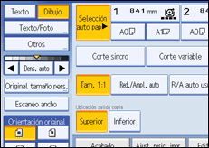 Ilustración de la pantalla panel de mandos