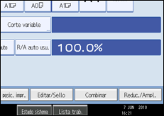 Ilustración de la pantalla panel de mandos