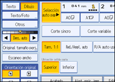 Ilustración de la pantalla panel de mandos