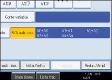 Ilustración de la pantalla panel de mandos