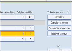 Ilustración de la pantalla panel de mandos