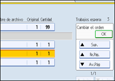 Ilustración de la pantalla panel de mandos