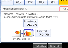 Ilustración de la pantalla panel de mandos