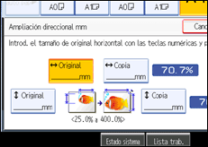 Ilustración de la pantalla panel de mandos