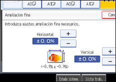 Ilustración de la pantalla panel de mandos