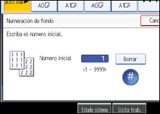 Ilustración de la pantalla panel de mandos