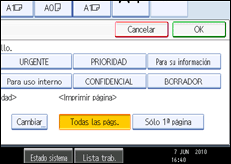 Ilustración de la pantalla panel de mandos