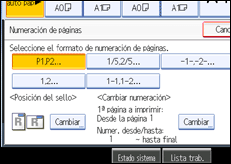 Ilustración de la pantalla panel de mandos