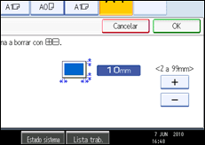 Ilustración de la pantalla panel de mandos