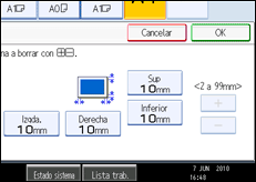 Ilustración de la pantalla panel de mandos