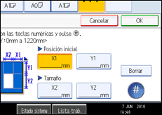 Ilustración de la pantalla panel de mandos