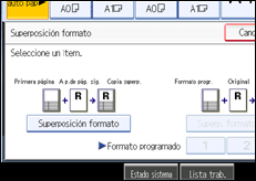 Ilustración de la pantalla panel de mandos