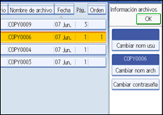 Ilustración de la pantalla panel de mandos