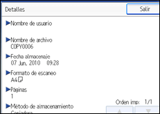 Ilustración de la pantalla panel de mandos