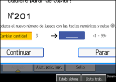 Ilustración de la pantalla panel de mandos