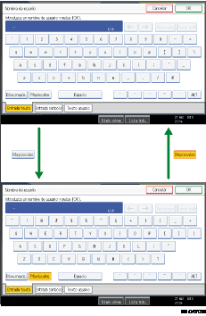 Ilustración de teclas