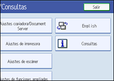 Ilustración de la pantalla panel de mandos