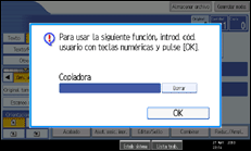 Ilustración de la pantalla panel de mandos