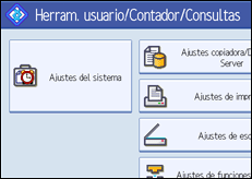 Ilustración de la pantalla panel de mandos
