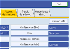 ilustración de la pantalla del panel de operaciones