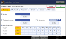Ilustración de la pantalla panel de mandos