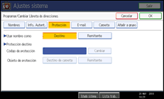 Ilustración de la pantalla panel de mandos