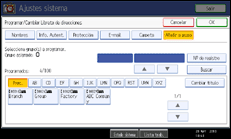 Ilustración de la pantalla panel de mandos