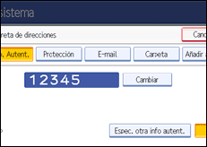 Ilustración de la pantalla panel de mandos