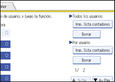 Ilustración de la pantalla panel de mandos